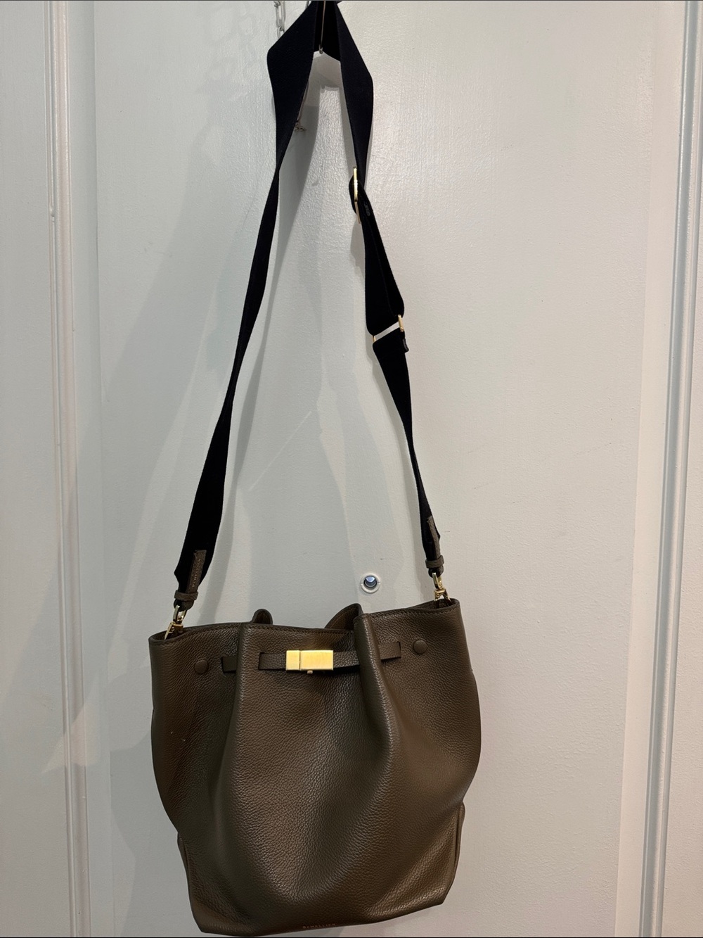 DeMellier grained leather bucket bag